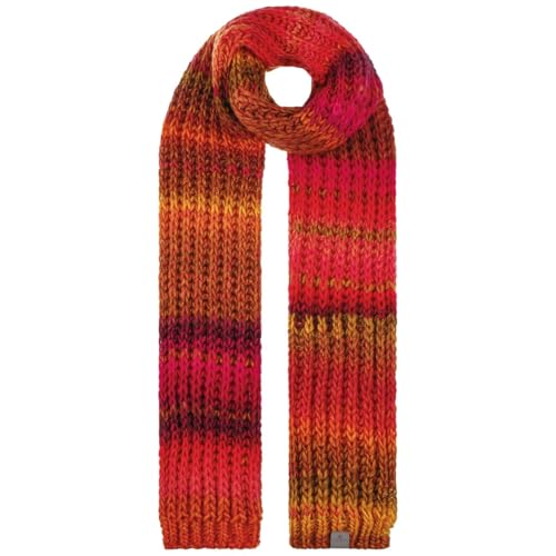 Lierys Jasila Strickschal Damen/Herren – Made in Germany – Mit Schurwolle – Waschbar bis 30 Grad – Mehrfarbiger Winterschal – Wollschal warm und elegant – Damenschal Herbst/Winter pink-orange One Size von LIERYS