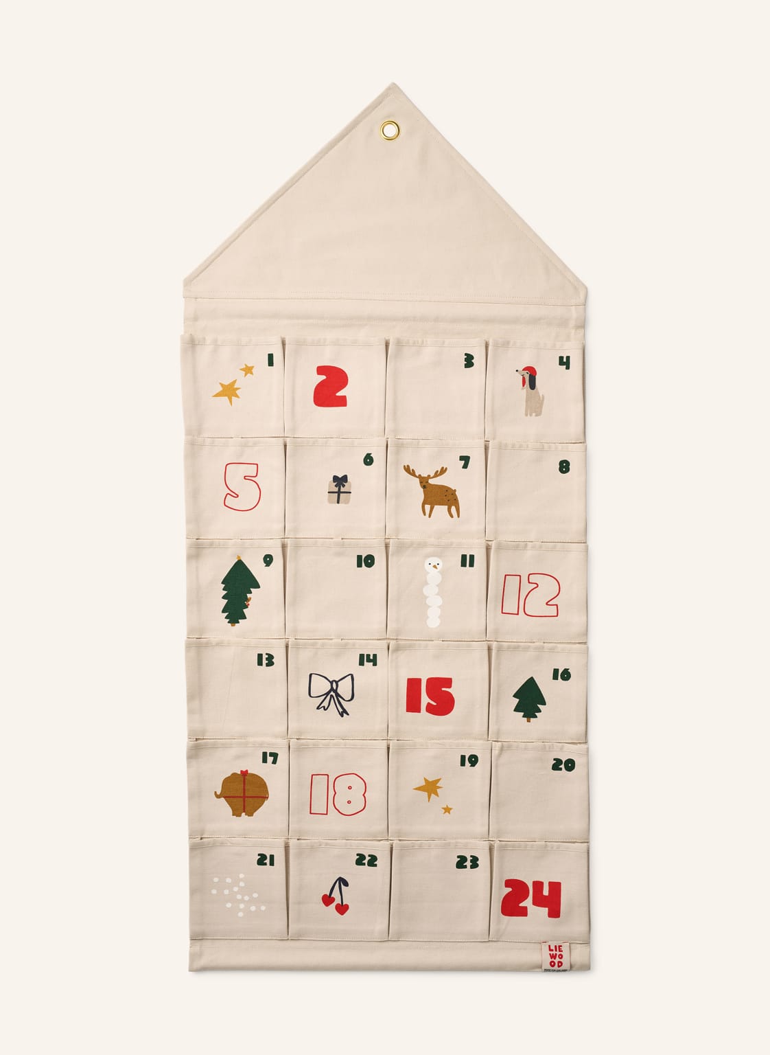 Liewood Adventskalender Babbo Zum Befüllen beige von LIEWOOD