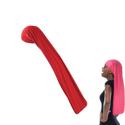 Hairweave Sleeve for Locs with Drawstring, Fashionable Design Haircare for Wig Extra Long Wig Breathable Stretchy Design for Locs Women (Red) von LIFECOSM