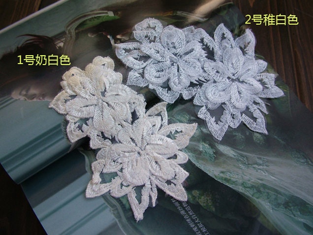 3D Bestickte Blume Applikation Kleid Dekoration von LIFEOFLACE