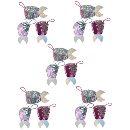 LIFKOME 15stücke Geldbörse Meerjungfrau Glitzer Tasche Für Geburtstagsfeiern Kleine Party-Dekoration Für Meerjungfrauen-Fans von LIFKOME