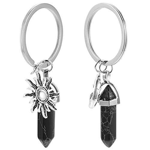 LIFKOME 2stücke Schlüsselanhänger Aus Zinklegierung Und Mond-Design Taschenanhänger Dekorativ Langlebig Leicht Unisex von LIFKOME
