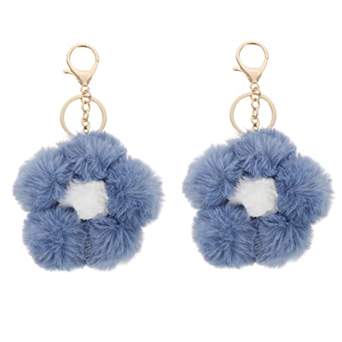LIFKOME Einzigartige Schlüsselanhängerkette 2 Stück Flauschige Blumen-schlüsselanhänger Tasche Hängende Dekoration Gepäckanhänger Schlüsselanhänger-Set Stilvolles Telefonzubehör von LIFKOME