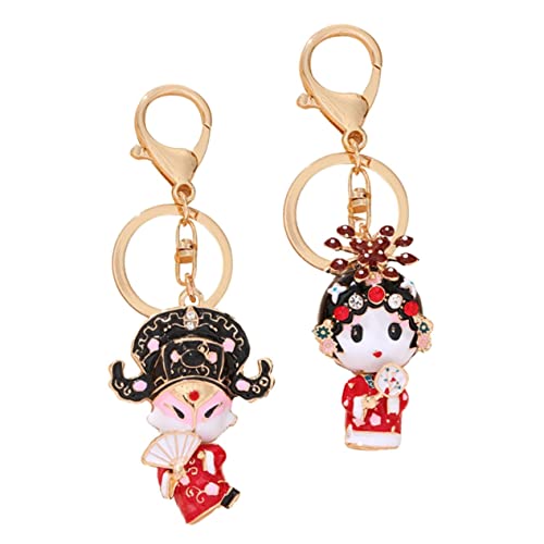 LIFKOME Schlüsselanhänger Im Chinesischen Stil Mit Peking-Schriftzeichen Taschenzubehör Aus Legierung 2 Stück von LIFKOME