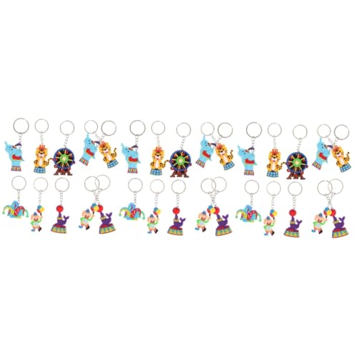 LIFKOME 3 Sets Vivid Silikon Zirkus Schlüsselanhänger Charme Kawaii Schlüsselanhänger Schlüsselanhänger Dekoration Für Frauen 10 Stück * 3 von LIFKOME