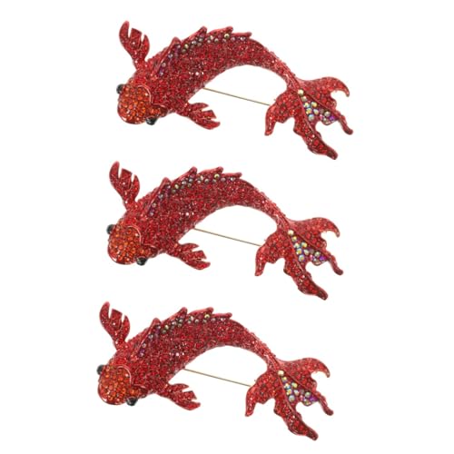 LIFKOME 3stücke Carp Brosche Für Frauen Elegante Karpfen-anstecknadel Aus Robustem Material Für Kleidung Schals Hüte Und Rucksäcke Für Feiern Und Besondere Anlässe von LIFKOME