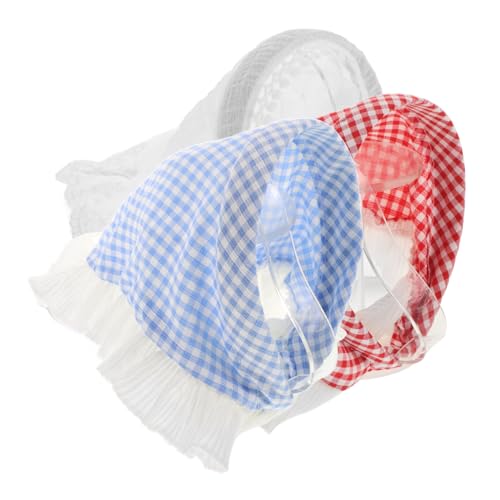 LIFKOME Kariertes Stirnband Haarschal Stilvolles Damen-stirnband Dekoratives Haarbandana Modisches Accessoire-set von LIFKOME