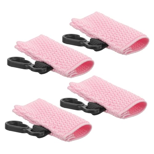 LIFKOME 4stücke Lip Balm Holder Mit Schlüsselanhänger Tragbare Und Lippenstift Halterung Für Unterwegs Strapazierfähigem Polyester Rosa Design Für Und Mädchen von LIFKOME