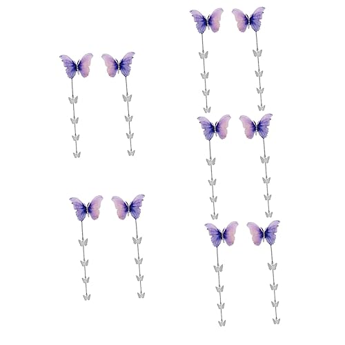 5 Paare Seitenclip mit Schmetterlingsquaste Haarnadel für Frauen Klaue Clips Haarspangen butterfly hair clips butterfly haarklammer haarschmuck Schmetterlinge Haarnadel Legierung LIFKOME von LIFKOME