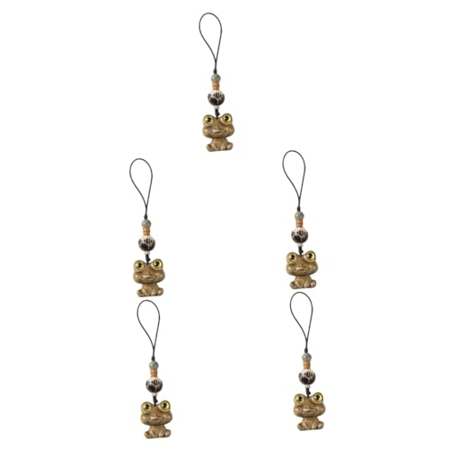 LIFKOME 5 Stücke Keychain Charme Holz Tier Schlüsselring Modische Handy Ornament von LIFKOME