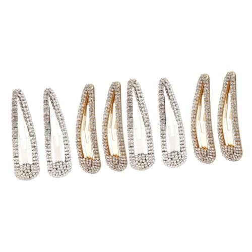 8 Stk Strass-bb-clip Strass-bb-haarspangen Strass-haarspangen Für Frauen Haarschmuck Für Strass-seitenklemme Hochzeitshaarspangen Für Bräute Funkelnde Haarspangen Legierung Strass LIFKOME von LIFKOME
