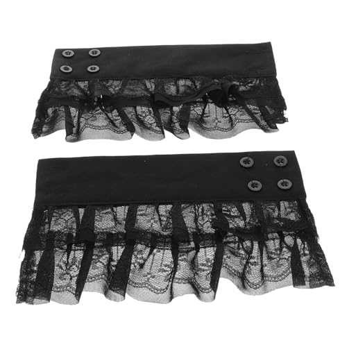 LIFKOME 1 Paar Abnehmbare Rüschenmanschetten Stoff für Damen Dekorative Fake Ärmel für Jacken und Pullover Modisches Accessoire für von LIFKOME