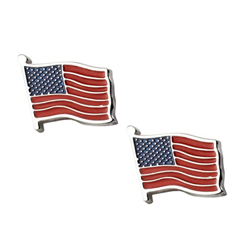 LIFKOME 1 Paar Amerikanische Flaggen Manschettenknöpfe für Herren Stilvolle Hemdeknoten mit Einzigartigem Design für Besondere Anlässe Täglicher Schmuck Geschenkidee für Patrioten von LIFKOME