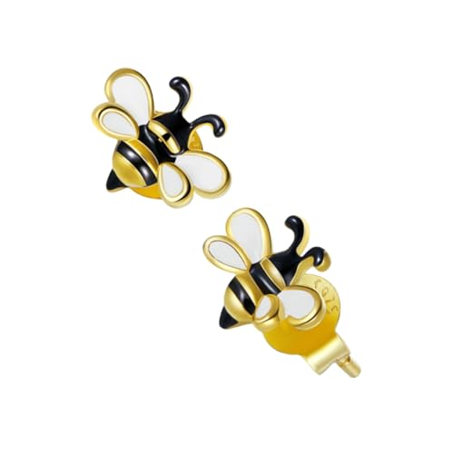 LIFKOME 1 Paar Bienen Ohrstecker Aus Sterlingsilber Ohrschmuck Für Frauen Bienen Ohrringe Schmuck Bienenschmuck Für Frauen Bienen Ohrringe Für Frauen von LIFKOME