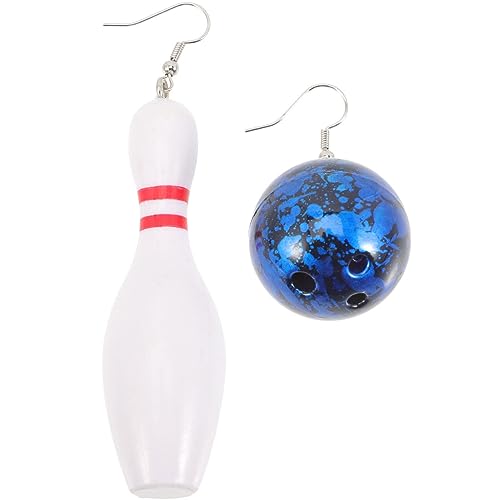 LIFKOME 1 Paar Bowlingkugel-Ohrringe Lustige Sport-Ohrringe Statement-Ohrringe Kreativer Asymmetrischer Ohrschmuck Für Geschenke Für Bowling-Liebhaber von LIFKOME