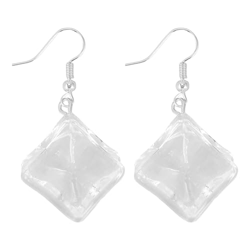LIFKOME 1 Paar Eiswürfel-Ohrringe Übertriebene Tropfen-Ohrringe Acryl Unregelmäßiger Ohrschmuck Kreativer Lustiger Ohrring Für Frauen Mädchen Gastgeschenke von LIFKOME