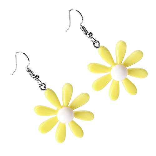 LIFKOME 1 Paar Gänseblümchen-ohrhänger Für Damen – Große Blumenohrringe Ohrhänger Gänseblümchen-kletterohrringe von LIFKOME