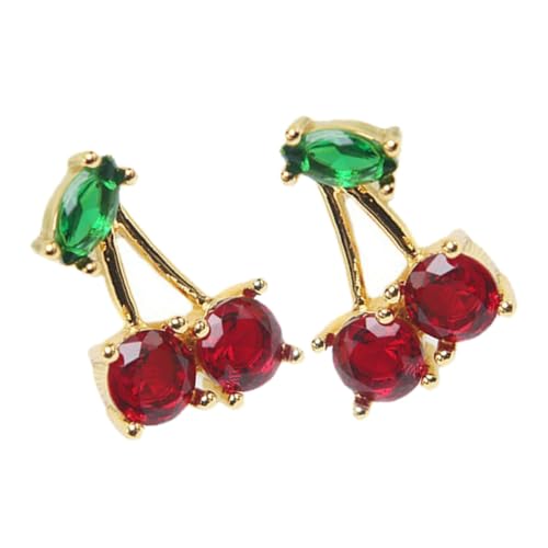LIFKOME 1 Paar Kirschohrringe Für Teenager-mädchen Modisches Obst-ohrschmuck-design von LIFKOME