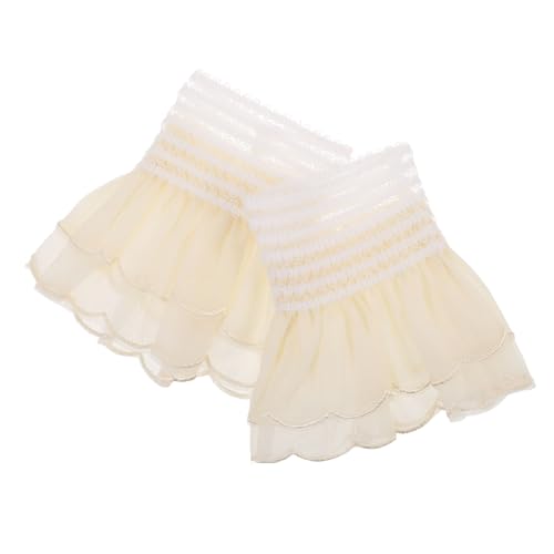 LIFKOME 1paar Abnehmbare Spitzenmanschetten Für Damen Falsche Ärmel Mit Besticktem Design Und Langlebig Für Outfits Und Vielseitige Styles von LIFKOME