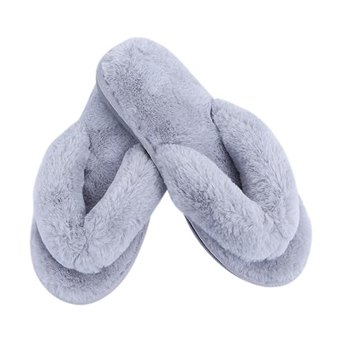LIFKOME Plüsch-flip-flops Damen Winterpantoffeln Baumwollpantoffeln Anti-rutsch-hausschuhe Gepolsterte Hausschuhe Schuhzubehör von LIFKOME