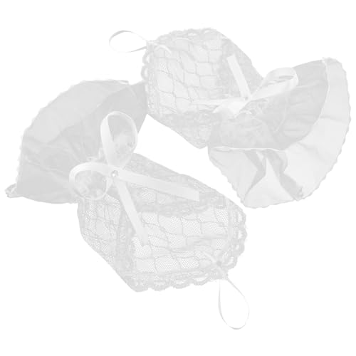LIFKOME 1paar Lace Fingerless Gloves Mit Rüsche Und Schleife Damenhandschuhe Für Hochzeiten Teepartys Und Tanzaufführungen Romantisches Accessoire Für Bräute Und Brautjungfern von LIFKOME