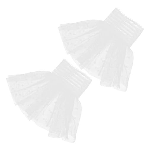 LIFKOME Spitzenmanschetten Für Handgelenke Damen Abnehmbare Falsche Ärmel Spitzenhandgelenkmanschetten Chiffon Und Netzschleier-design von LIFKOME