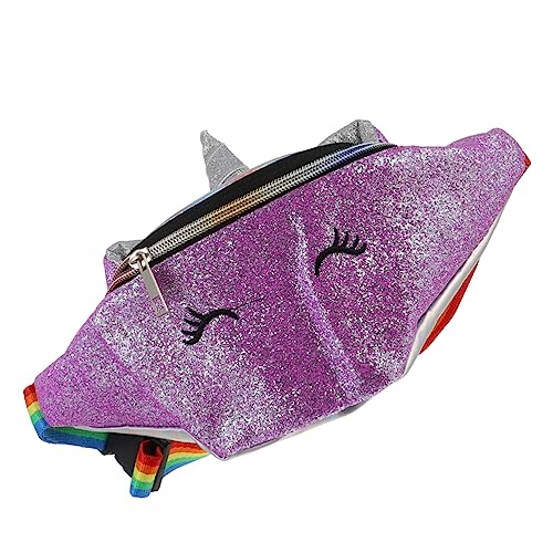 LIFKOME 1 STK Einhorn Bauchtasche Für Kinder Elegante Umhängetaschen Für Damen Verlängerung Der Hüfttasche Sport-gürteltasche Clutch-Tasche Kindertasche Violett Mädchen Eine Schulter Stoff von LIFKOME