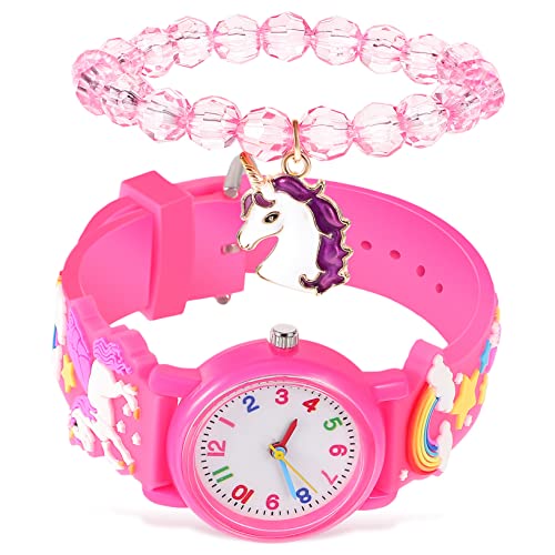 LIFKOME Einhorn Armbanduhr Für Mädchen Junge Mädchen Cartoon Digitale Uhr Mit Armband Analoge Uhr Modische Für Armband Für Junge Mit Armbandset von LIFKOME