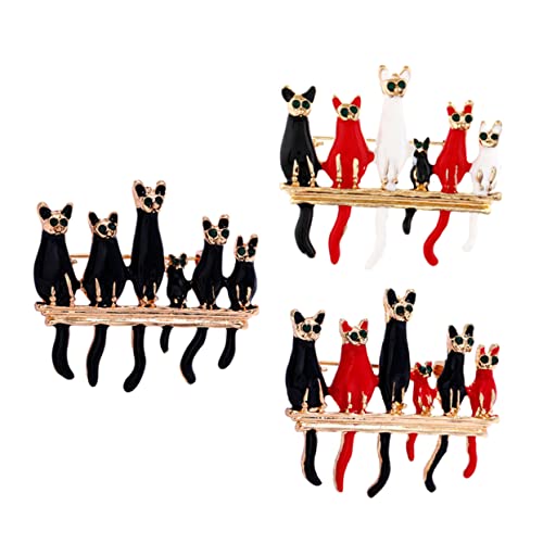 LIFKOME 3stücke Teiliges Katzenbrosche Glänzendem Legierungs-material Corsage Und Dekoration Für Kleidung Anstecknadel Für Hochzeiten Partys Und Alltag LIFKOME 3stücke Teiliges Katzenbrosche Glänzendem Legierungs-material Corsage Und Dekoration Für Kleidung Anstecknadel Für Hochzeiten Partys Und Alltag von LIFKOME