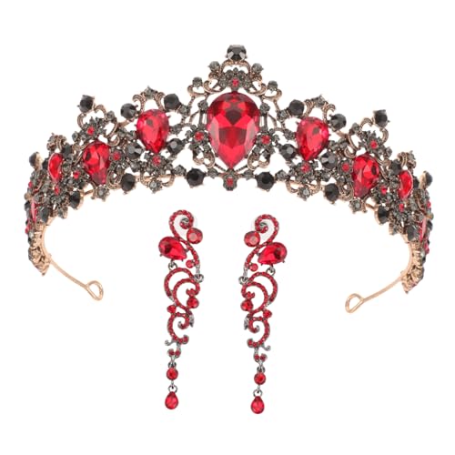 LIFKOME Brautschmuck-set Mit Strass-krone Und Ohrringen Für Hochzeits- Und Festzugskostüme von LIFKOME