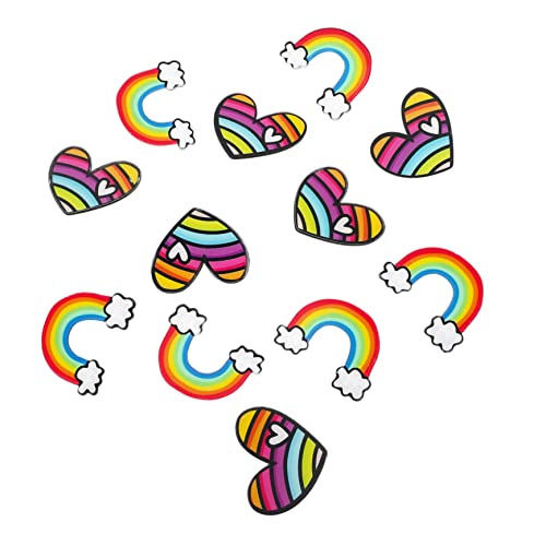 LIFKOME 12stücke Regenbogen Design Broschen Abzeichen Für Kleidung Farbenfrohe Dekoration Für Jacken Und Taschen von LIFKOME
