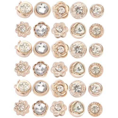 LIFKOME 1 Satz Cardigan Mit Dornschließe Button-down Für Damenhemden Broschen Für Kleider Pearl Brooch Kleiderspange Hochzeitsdeko Dekorative Anstecknadeln Für Kleidung Modebroschen 30st von LIFKOME