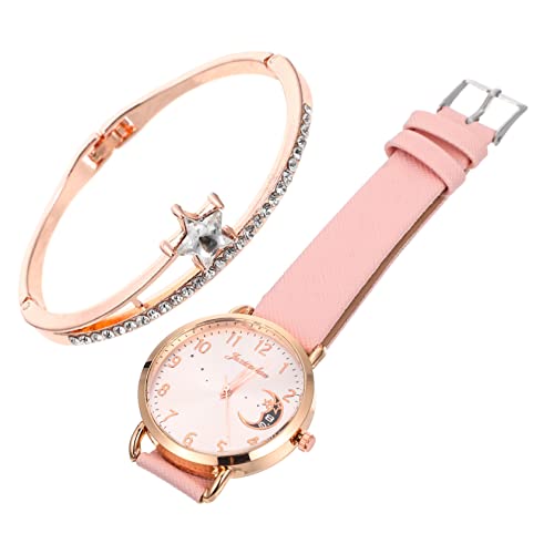 LIFKOME 1satz Dekoratives Armbanduhren Damen Mit Mond Und Sternmotiven Leichte Moderne Armbanduhr Und Armband Für Freizeitaktivitäten Und Partys Einfach Verstellbar Und Elegant von LIFKOME