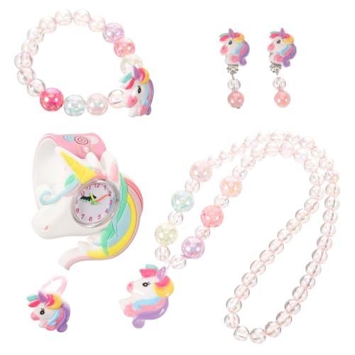 LIFKOME Jungen Und Mädchen Schmuck Set Slap Uhr Armband Halskette Ohrring Mädchen Party Favor von LIFKOME