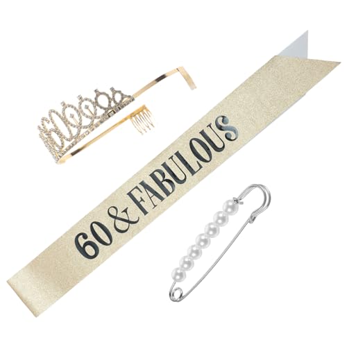 LIFKOME 1satz Geburtstag Krone Und Schärpe Wasserdiamant Mit Dekorativer Schulterband Für Frauen Glitzernde Geburtstagsparty Dekoration Für Unvergessliche Feiern von LIFKOME