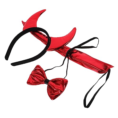 LIFKOME 1satz Teufel Kostümset Mit Hörnern Und Fliege Für Halloween Cosplay Und Partys Kreatives Accessoire Für Geburtstagsfeiern Karneval Und Maskeraden von LIFKOME