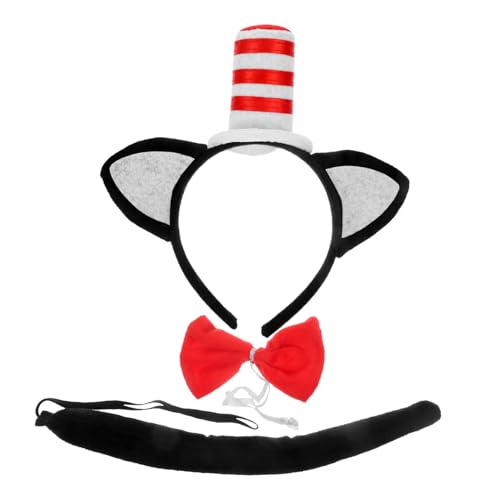 LIFKOME 1satz Cat Kostümset Mit Ohren Und Fliege Cosplay Accessoires Für Halloween Geburtstagsfeiern Und Tierkostüm Für Und Mädchen von LIFKOME