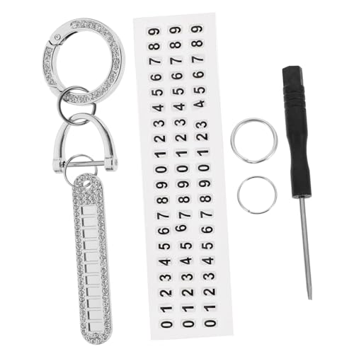 LIFKOME 1satz Rhinestone Schlüsselanhänger Mit Nummern-anhänger Funkelnd Und Leicht Für Autoschlüssel Modisches Und Praktisches Accessoire Für Damen Und Herren von LIFKOME