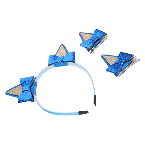 LIFKOME Katzenohren Stirnband Mit Schleife Für Junge Mädchen Süßes Haarband Katzenohr-haarband Für Mädchen Haarschmuck Mit Tierohrschleife von LIFKOME