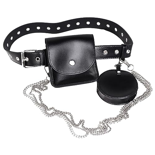 LIFKOME Gürteltasche Punk Kette Hüfttasche Kleine Tasche Hängend Stylische Tasche Für Frauen Tragbar Verstellbar Geldbörse Gürteltasche von LIFKOME