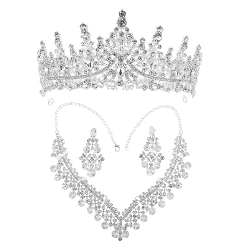 LIFKOME 1 Set Kronen und Diademe Schmuck – Kristall Brautschmuck-Set für Frauen Hochzeit Prinzessin Geburtstagsfeier Halloween Abschlussball Festzug von LIFKOME