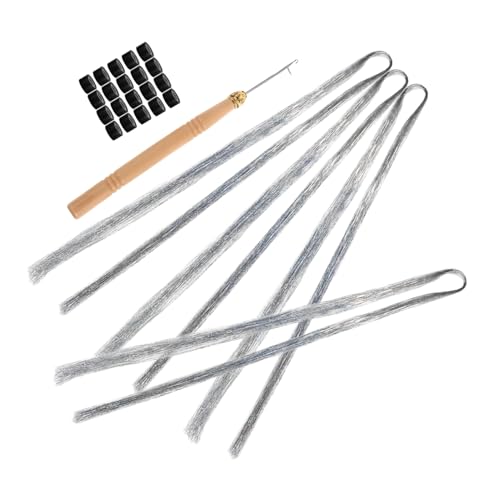 LIFKOME 1satz Pet Haar Tinsel Für Glitzernde Haarsträhnen Häkelnadel Und Haarverlängerungsringen Für Partys Und Hochzeiten von LIFKOME