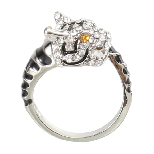 LIFKOME 1 Stk Tierkreisring Koffer Glocke Pfote zweifarbiges Armband Silber Sitz jahrestag geburtstags geburtstagsmitgebsl schöner Ring Einstellbarer Ring Kupfer Silver von LIFKOME