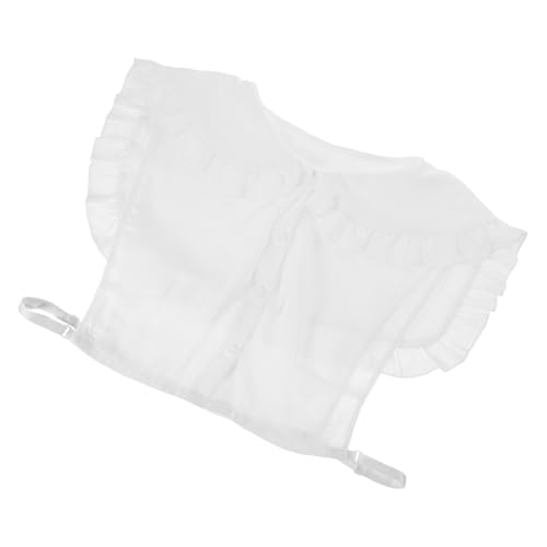 LIFKOME 1 Stück All-Match-Kragen Fälschung falsches Kragen aus Kunstbluse gefälscht False collar Blusenkragen Fake collar falscher Chiffonkragen halb falscher Kragen Weiß von LIFKOME