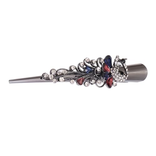 LIFKOME Haarspangen Mit Strass-intarsien Vintage-design Große Entenschnabelclips Legierung Haarschmuck Für Partys Und Alltag Bunt von LIFKOME