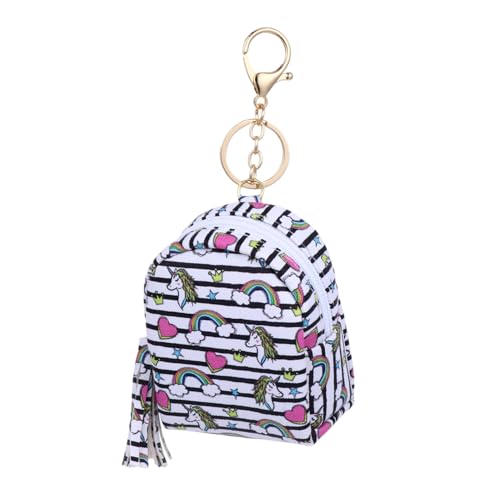 LIFKOME 1stück Adorable Cartoon Earphone Storage Bag Lovely Pu Purse Für Mini Aufbewahrungstasche Für Kabel Und Kleingeld Für Mädchen Einhorn Design Mit Regenbogenstreifen von LIFKOME