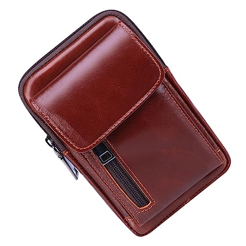 LIFKOME 1 Stück Freizeit Männer Rindsleder Taille Tasche Handytasche Multifunktionsbeutel von LIFKOME