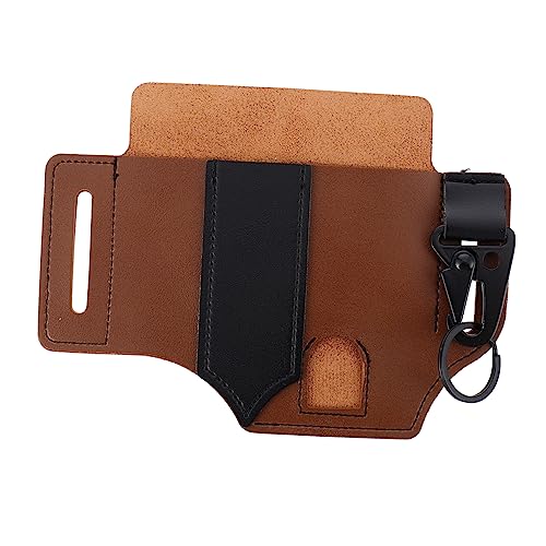 LIFKOME 1 Stück Gürteltasche Zur Aufbewahrung Im Freien Taille Lagerung Werkzeug Wasserdicht Beutel Schlüssel Riementasche Männer Multifunktional Aufbewahrungstasche Leder Brown von LIFKOME