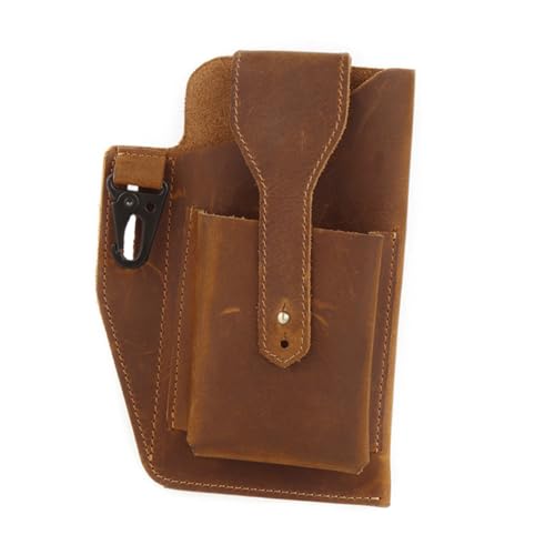 LIFKOME 1 Stück Herren Gürteltasche Hüfttasche Riementasche Fanny Retro -Stil Mann Bauchtasche Taillengeldbeutel Gürteltasche für Männer Sport-Gürteltasche Rindsleder Brown LIFKOME 1 Stück Herren Gürteltasche Hüfttasche Riementasche Fanny Retro -Stil Mann Bauchtasche Taillengeldbeutel Gürteltasche für Männer Sport-Gürteltasche Rindsleder Brown von LIFKOME