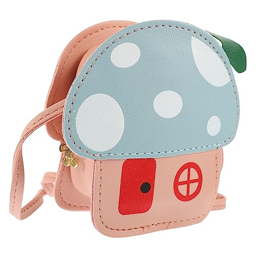 LIFKOME Münztasche Für Junge Mädchen Mit Cartoon-pilz-Design Pu-Material Umhängetasche Für Mädchen Kleinkinder Zur Aufbewahrung Von Kleingeld Snacks Süßigkeiten Schlüsseln Und Anderen von LIFKOME